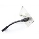 Placa Tapa HDMI 4k pigtail + BNC en Acero Inoxidable