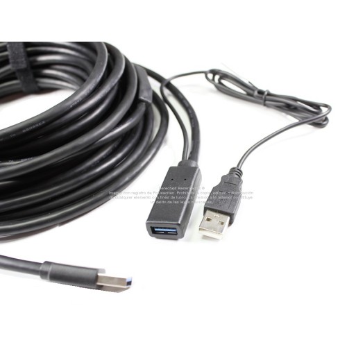 Cable extensión activa USB 3.0 tipo A macho a hembra de 10 m Cable extensión activa USB 3.0 tipo A macho a hembra de 10 m