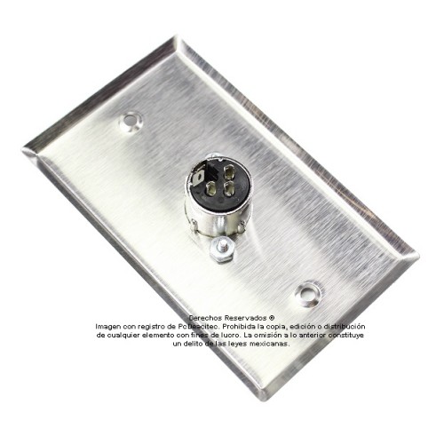 Placa Tapa XLR Canon soldable en Acero Inoxidable Placa Tapa XLR Canon soldable en Acero Inoxidable