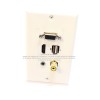 Placa Tapa Decora VGA + HDMI 4k + USB 2.0 + Audio Jack 3.5 mm con opresores + RCA en ABS