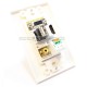 Placa Tapa Decora VGA + HDMI 4k + USB 2.0 + Audio Jack 3.5 mm con opresores + RCA en ABS