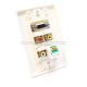 Placa Tapa Decora VGA + Audio Jack 3.5 mm con opresores + RCA AV en ABS