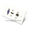 Placa Tapa VGA + HDMI 4k + Audio Jack 3.5 mm en ABS