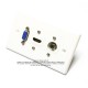 Placa Tapa VGA + HDMI 4k + Audio Jack 3.5 mm en ABS
