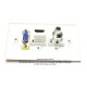 Placa Tapa VGA + HDMI 4k + Audio Jack 3.5 mm en ABS