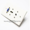 Placa Tapa VGA + HDMI 4k + Jack de audio 3.5 mm con opresores en ABS