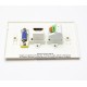 Placa Tapa VGA + HDMI 4k + Jack de audio 3.5 mm con opresores en ABS