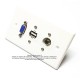 Placa Tapa VGA + USB 2.0 + Audio Jack 3.5 mm en ABS