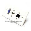 Placa Tapa VGA + HDMI 4k + Jack RJ45 Cat5e en ABS