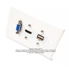 Placa Tapa VGA + HDMI 4k + USB 2.0 en ABS