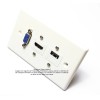 Placa Tapa VGA + HDMI 4k + USB para Carga 1A 5v en ABS