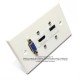 Placa Tapa VGA + HDMI 4k + USB para Carga 1A 5v en ABS
