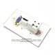 Placa Tapa VGA + HDMI 4k + USB para Carga 1A 5v en ABS