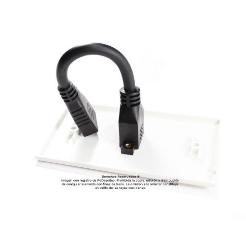 Placa Tapa HDMI 4k pigtail en ABS