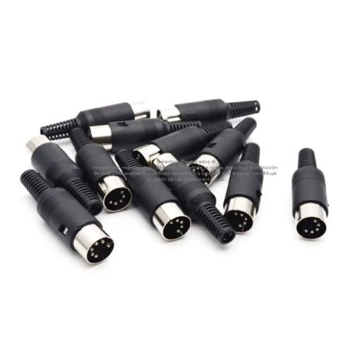 Conector soldable plug DIN 5 pin MACHO Conector soldable plug DIN 5 pin MACHO
