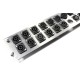 Tablero Panel 2U para rack, 20 puertos chasis tipo Neutrik XLR / Speakon / D + 6 puertos 1/4 + DSUB  + toma eléctrica 