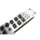 Tablero Panel 2U para rack, 20 puertos chasis tipo Neutrik XLR / Speakon / D + 6 puertos 1/4 + DSUB  + toma eléctrica 