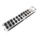 Tablero Panel 2U para rack, 20 puertos chasis tipo Neutrik XLR / Speakon / D + 6 puertos 1/4 + DSUB  + toma eléctrica 