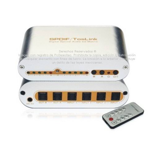 Switch, Splitter y Matriz SPDIF Toslink 4x2 Switch, Splitter y Matriz SPDIF Toslink 4x2