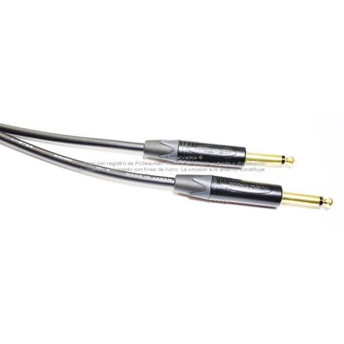 Cable mono Canare TS a TS 1/4 (6.3 mm) Neutrik en oro grado estudio de 5 m