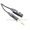 Cable Canare TS 1/4 (6.3 mm) macho a XLR Hembra Neutrik en oro grado estudio de 10 m
