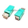 Adaptador USB tipo A hembra a tipo B hembra