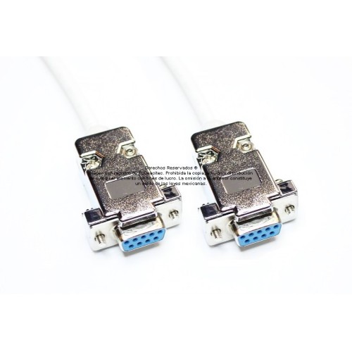 Cable serial DB9 hembra a DB9 hembra de 3 m