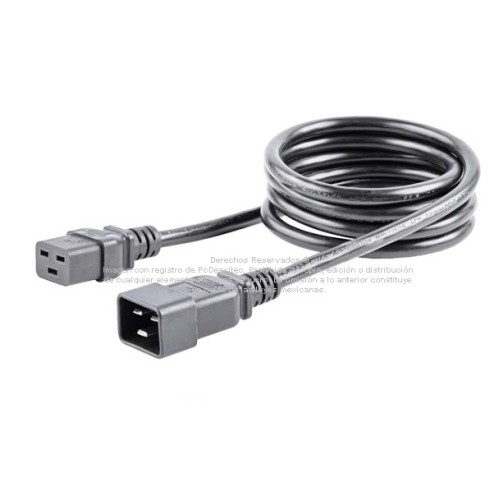 Cable de energía C19 a C20 de servicio pesado 14 AWG de 91 cm 