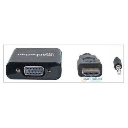 Convertidor HDMI a VGA + Audio Plug 3.5 mm Convertidor HDMI a VGA + Audio Plug 3.5 mm