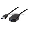 Cable extensión activa USB 3.0 tipo A macho hembra de 5 m