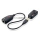 Cable extensión, extensor USB 2.0 A vía UTP hasta 50 m