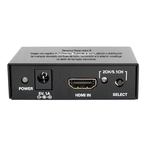 Extractor de audio HDMI 2.1 y 5.1 canales a jack 3.5 mm SPDIF / Toslink / RCA coaxial 