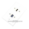  Placa Tapa HDMI 4k + USB 3.0 en ABS
