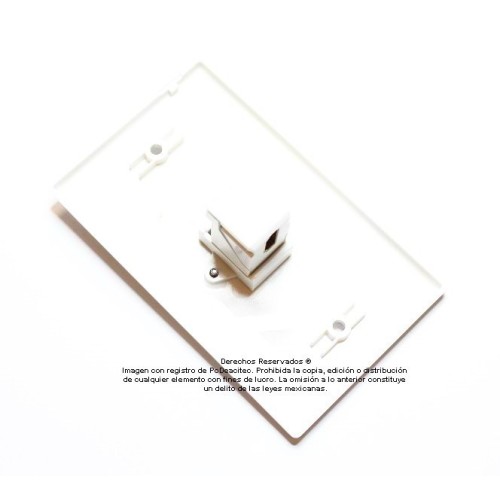 Placa Tapa HDMI 4k en L a 90° en ABS