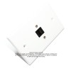 Placa Tapa Jack RJ45 Cat5 cople en ABS