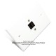 Placa Tapa Jack RJ45 Cat5 cople en ABS