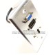 Placa Tapa VGA + HDMI 4k pigtail + USB de carga 1A 5v en Aluminio