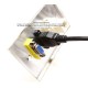 Placa Tapa VGA + HDMI 4k pigtail + Jack RJ45 Cat5e cople en Aluminio