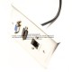 Placa Tapa VGA + HDMI 4k pigtail + Jack RJ45 Cat6 cople en Aluminio Placa Tapa VGA + HDMI 4k pigtail + Jack RJ45 Cat6 cople en Aluminio