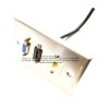 Placa Tapa VGA + HDMI 4k pigtail + Jack Cat3 RJ11 en Aluminio