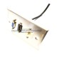 Placa Tapa VGA + HDMI 4k pigtail + Jack Cat3 RJ11 en Aluminio