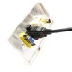 Placa Tapa VGA + HDMI 4k pigtail + S-Video 4 pin en Aluminio