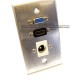 Placa Tapa VGA + HDMI 4k pigtail + Toslink en Aluminio