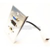 Placa Tapa VGA + HDMI 4k pigtail + Toslink en Aluminio