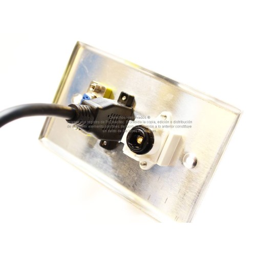 Placa Tapa VGA + HDMI 4k pigtail + Toslink en Aluminio
