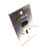 Placa Tapa VGA + HDMI 4k pigtail + HDMI 4k en Aluminio