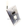 Placa Tapa HDMI 4k pigtail + Keystone Vacío en Aluminio