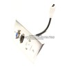 Placa Tapa VGA + HDMI 4k pigtail + Keystone Vacío en Aluminio
