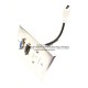 Placa Tapa VGA + HDMI 4k pigtail + Keystone Vacío en Aluminio