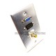 Placa Tapa VGA + HDMI 4k pigtail + RCA en Aluminio